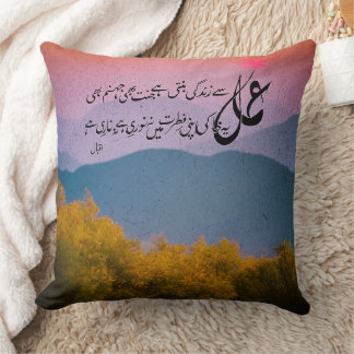 Alllama Iqbal Poety Amal zindagi Throw Kissen