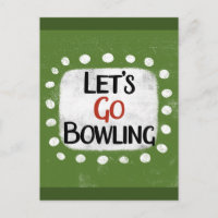 Allons au Bowling Carte Postale