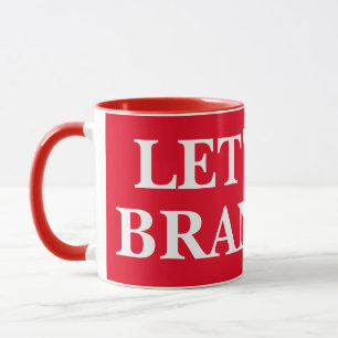 ALLONS BRANDON 11oz, tasse rouge et blanche 