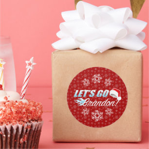 Allons Brandon Étiquette de Noël