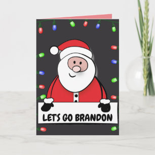 ALLONS BRANDON SANTA CLAUS TRUMP Cartes de Noël