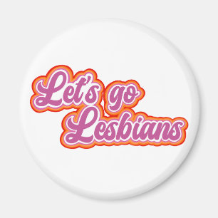 Allons sur Lesbians Magnet (Urban Retro Font)
