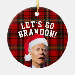 Allons-y Brandon Biden Ornement de Noël Drôle