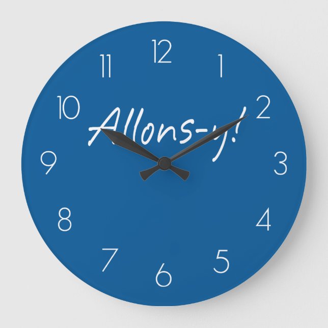 Allons-y Große Wanduhr (Vorderseite)