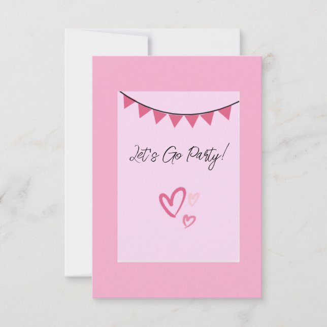 Allons-y Invitation de fête (Devant)