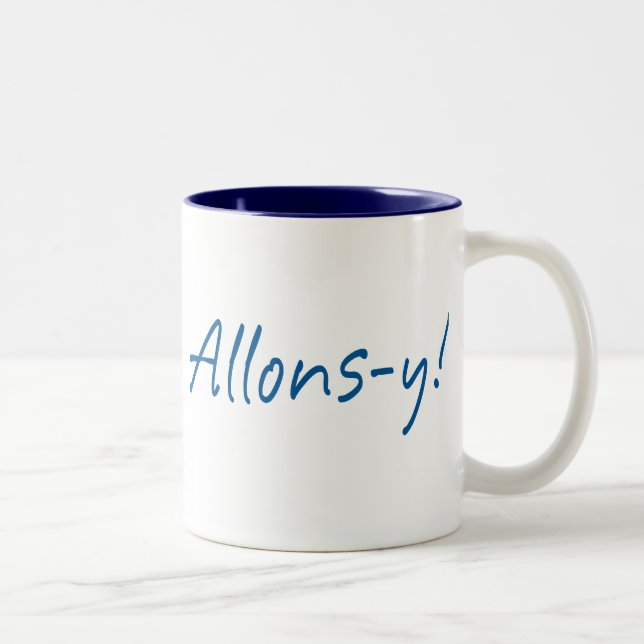 Allons-y Zweifarbige Tasse (Rechts)
