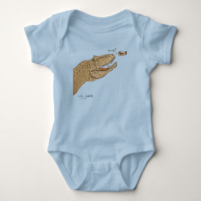 Allosaurus Boop! Dinosaur One-piece Baby Bodysuit  Strampler (Vorderseite)