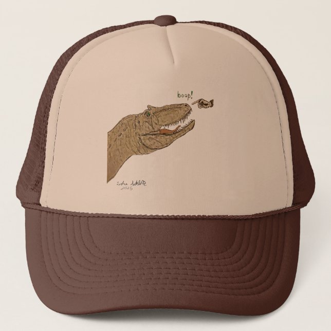 Allosaurus Boop! Dinosaur Trucker Hat Truckerkappe (Vorderseite)