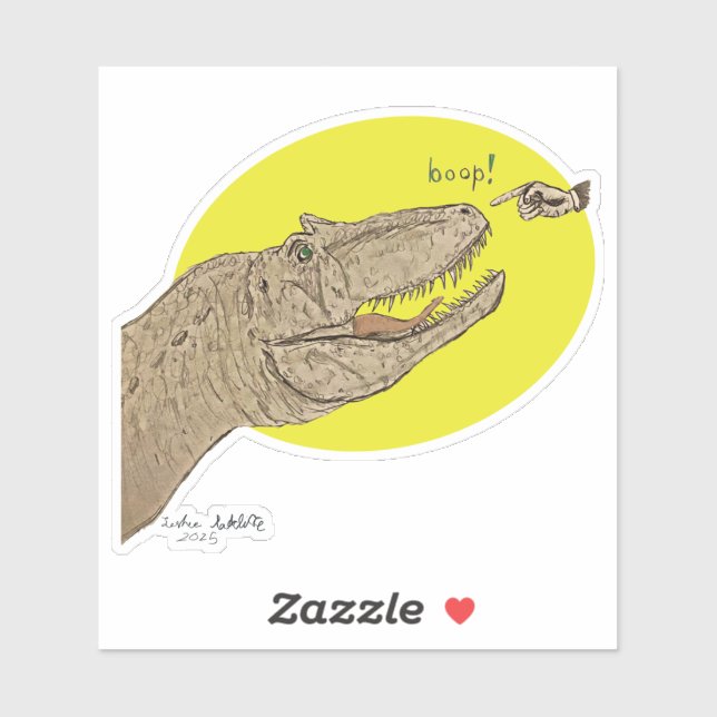Allosaurus Boop Sticker (Blatt)