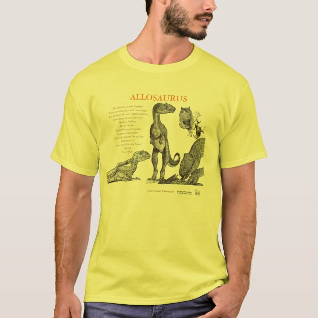 Allosaurus Ihr inneres Dinosaurier-Shirt Gregory T-Shirt (Vorderseite)