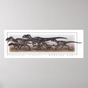 Allosaurus Jagd Party Poster