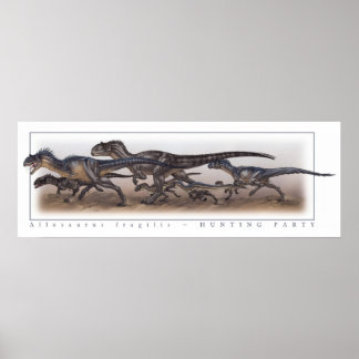 Allosaurus Jagd Party Poster