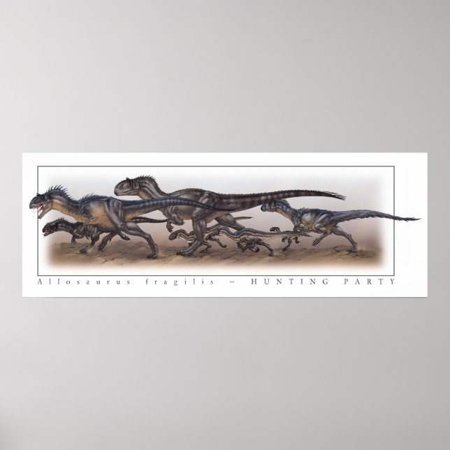 Allosaurus Jagd Party Poster (Vorne)