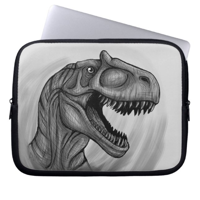 Allosaurus Sketch Laptopschutzhülle (Vorderseite)
