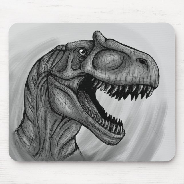Allosaurus Sketch Mousepad (Vorne)