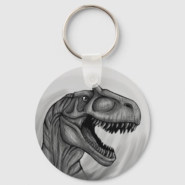 Allosaurus Sketch Schlüsselanhänger (Vorderseite)