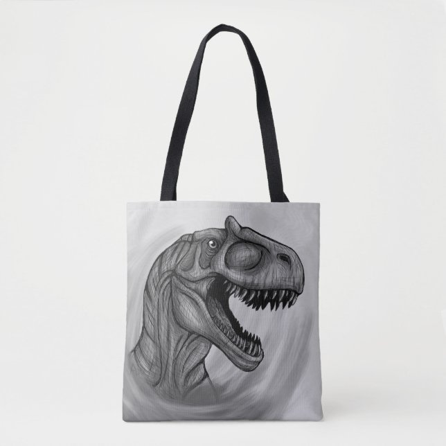 Allosaurus Sketch Tasche (Vorderseite)