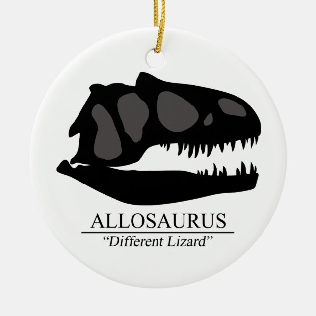 Allosaurus Skull Keramikornament (Vorne)