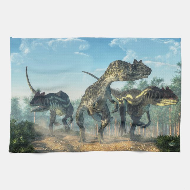 Allosauruses Geschirrtuch (Horizontal)