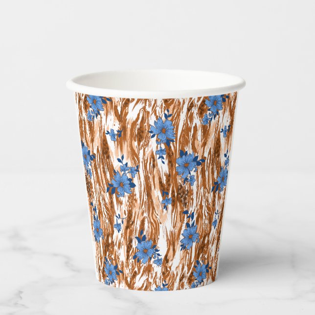 Allover-Blume Pappbecher (Vorderseite)