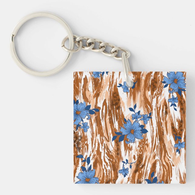 Allover-Blume Schlüsselanhänger (Vorderseite)