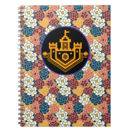 allover flower design notizblock