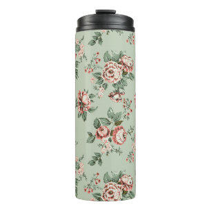 Allover-Multi-Motiv-Blumen-Ornament Nahtloses Must Thermosbecher