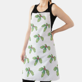 Allover Print Schürze Holly Jolly