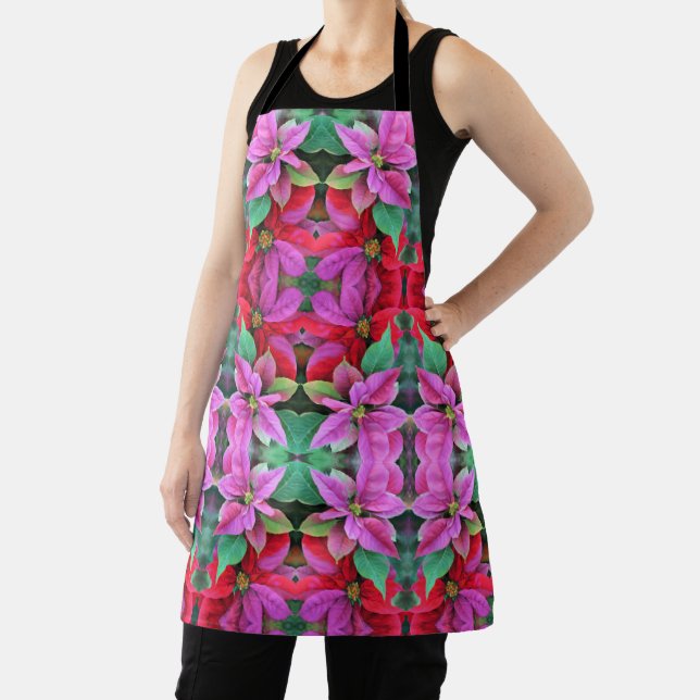 Allover Print Schürze Poinsettias (InSitu)