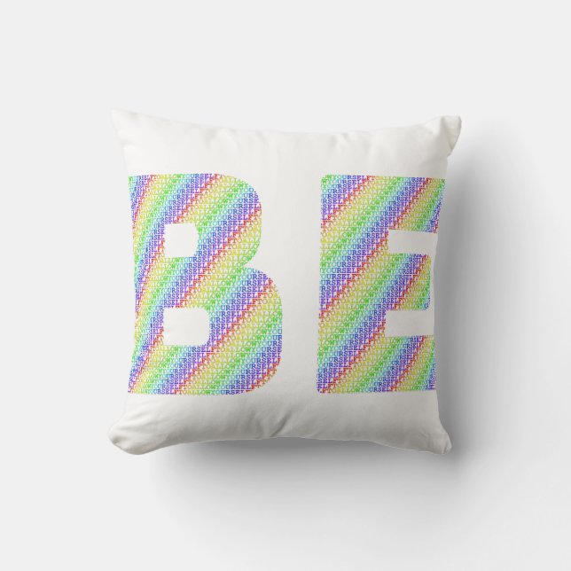 Allow Yourself To Be Rainbow Throw Pillow Kissen (Vorderseite)
