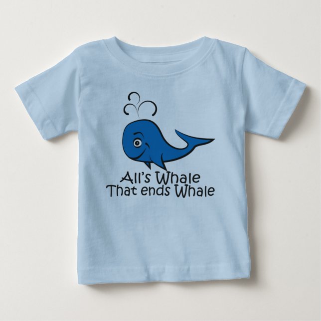 All's Whale qui met fin à la baleine - T-shirt drô (Devant)