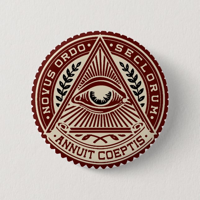 Allsehendes Auge Button (Vorderseite)
