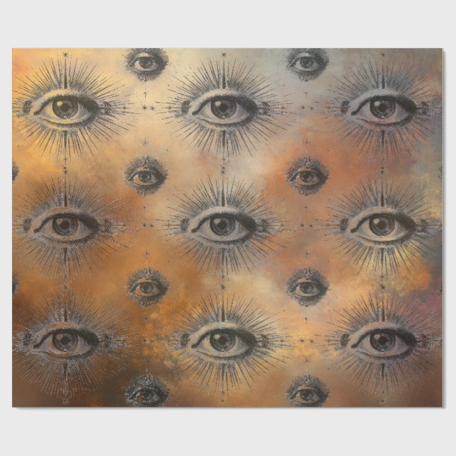 Allsehendes Auge Geschenkpapier (Flach)