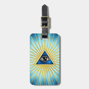 Allsehendes Auge Gottes, Pyramide, Freimaurer Gepäckanhänger