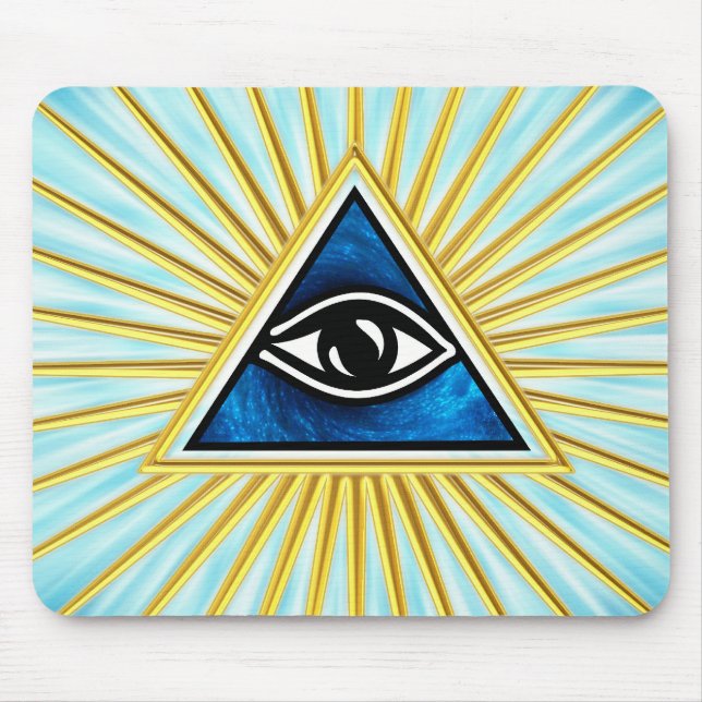 Allsehendes Auge Gottes, Pyramide, Freimaurer Mousepad (Vorne)