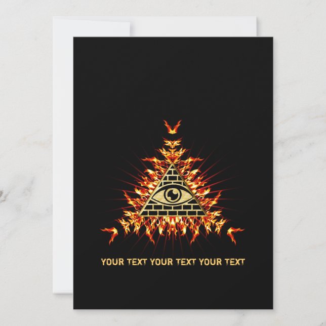 Allsehendes Auge Gottes, Pyramide, Vorsehung (Vorderseite)