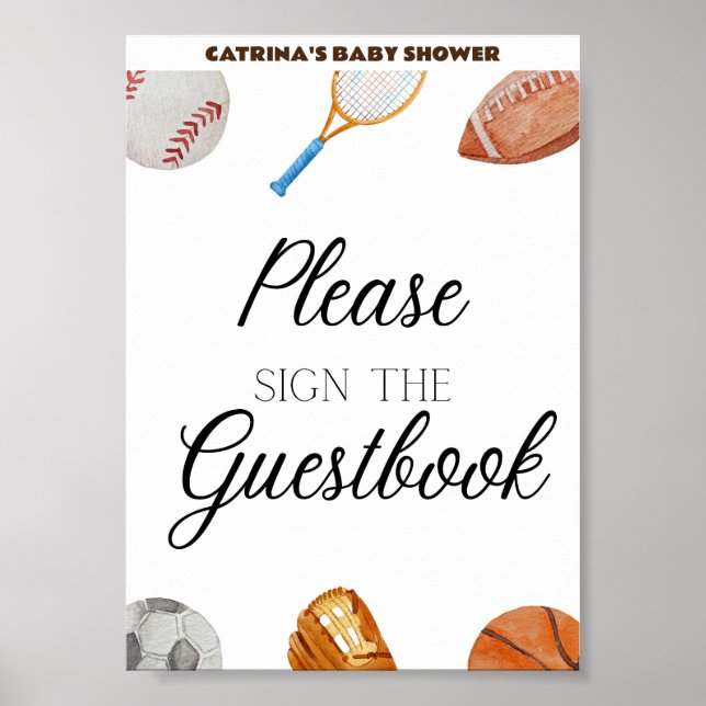 Allstar Sports Baby Duschgel 12x18 Poster (Vorne)