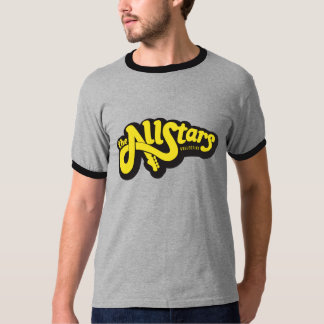 AllStars gelbes zusammenlogo auf Grau T-Shirt