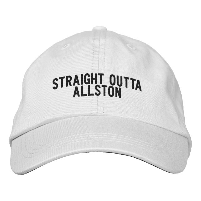 Allston Massachusetts Hat Bestickte Baseballkappe (Vorderseite)