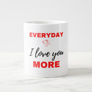 Alltag ich Liebe Sie mehr Schwarz Jumbo-Tasse