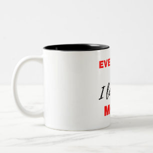 Alltag ich Liebe Sie mehr Schwarz Zweifarbige Tasse
