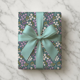 Alltägliche Ditsy Floral in Jewel Tones Geschenkpapier