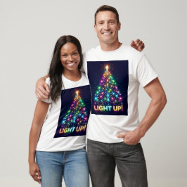 Allumez-Vous ! - T-shirt Arbre de Noël Arc-en-ciel