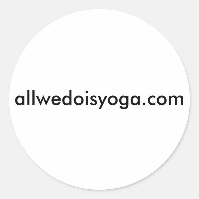 Allwedoisyoga-Aufkleber Runder Aufkleber (Vorderseite)