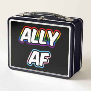 Ally AF II - LGBTQ Flagge Schwul Trans Queer Stolz Metall Brotdose