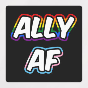 Ally AF II - Queer Stolz auf die LGBTQ-Flagge Etiketten