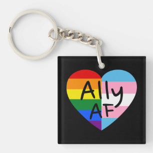 Ally AF III - LGBTQ Flag Gay Trans Queer Stolz Schlüsselanhänger