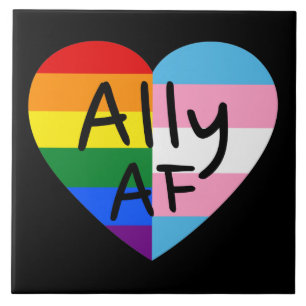 Ally AF III - LGBTQ Flagge Gay Trans Queer Stolz Fliese