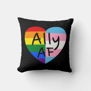 Ally AF III - LGBTQ Flagge Schwul Trans Queer Stol Kissen