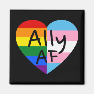Ally AF III - Queer Stolz der Gay Trans-Flagge fü Magnet